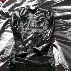 Black Sequin Dress